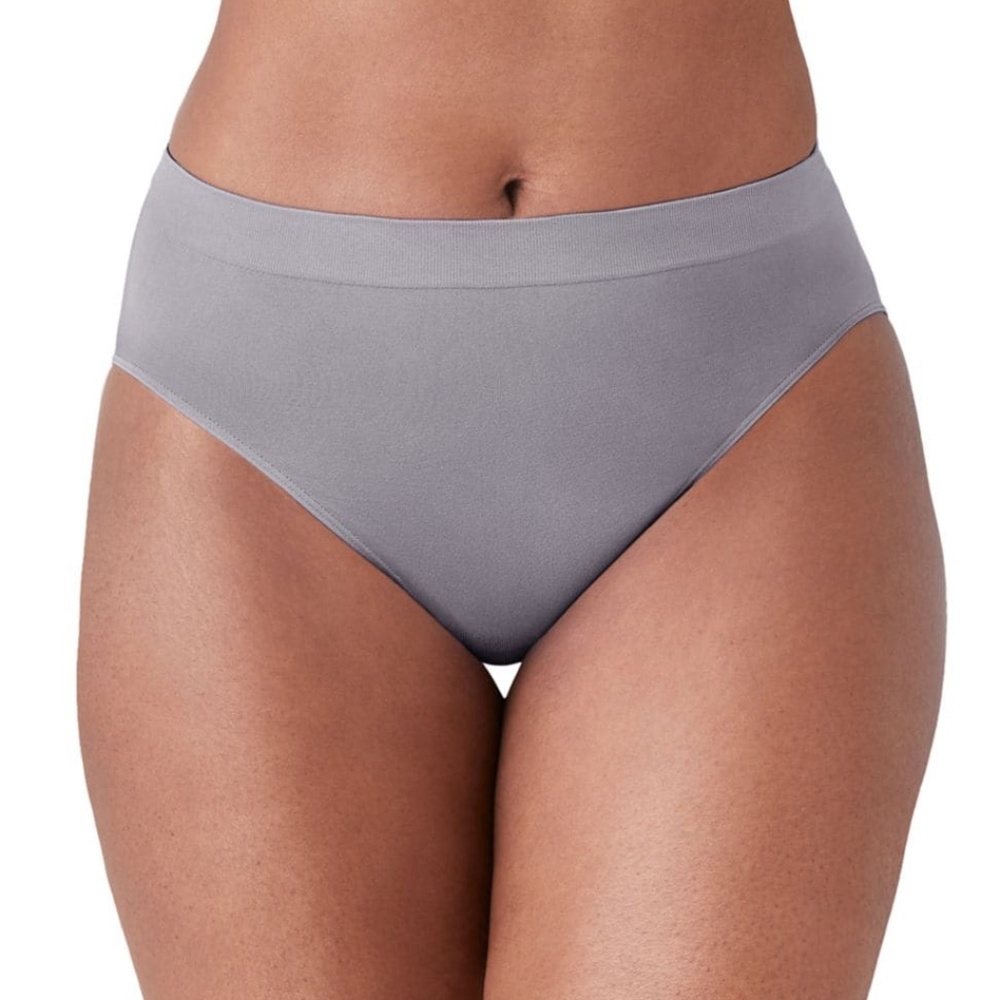 NEW Wacoal B-Smooth Seamless Hi-Cut Leg Brief Panty 834175 Silver Sconce 049